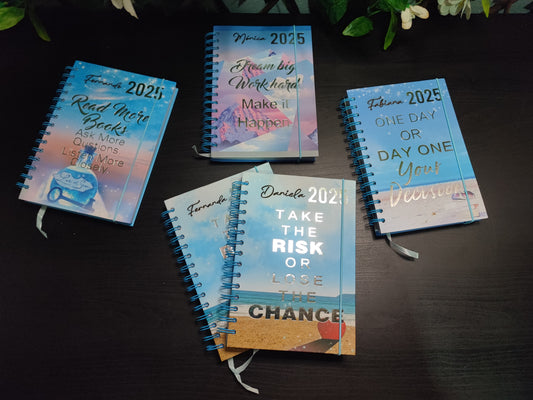 Agendas A5 Motivacionais Personalizadas 2025
